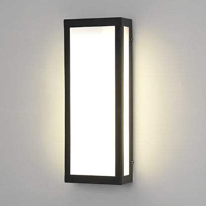 Rectangular LED Waterproof Black Modern Outdoor Exterior Light Wall Lamp