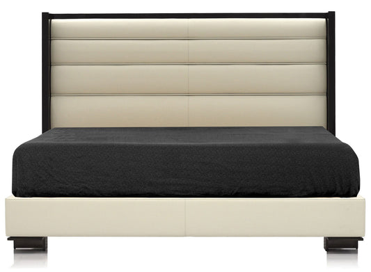 Black & More Bed - Ivory Leather