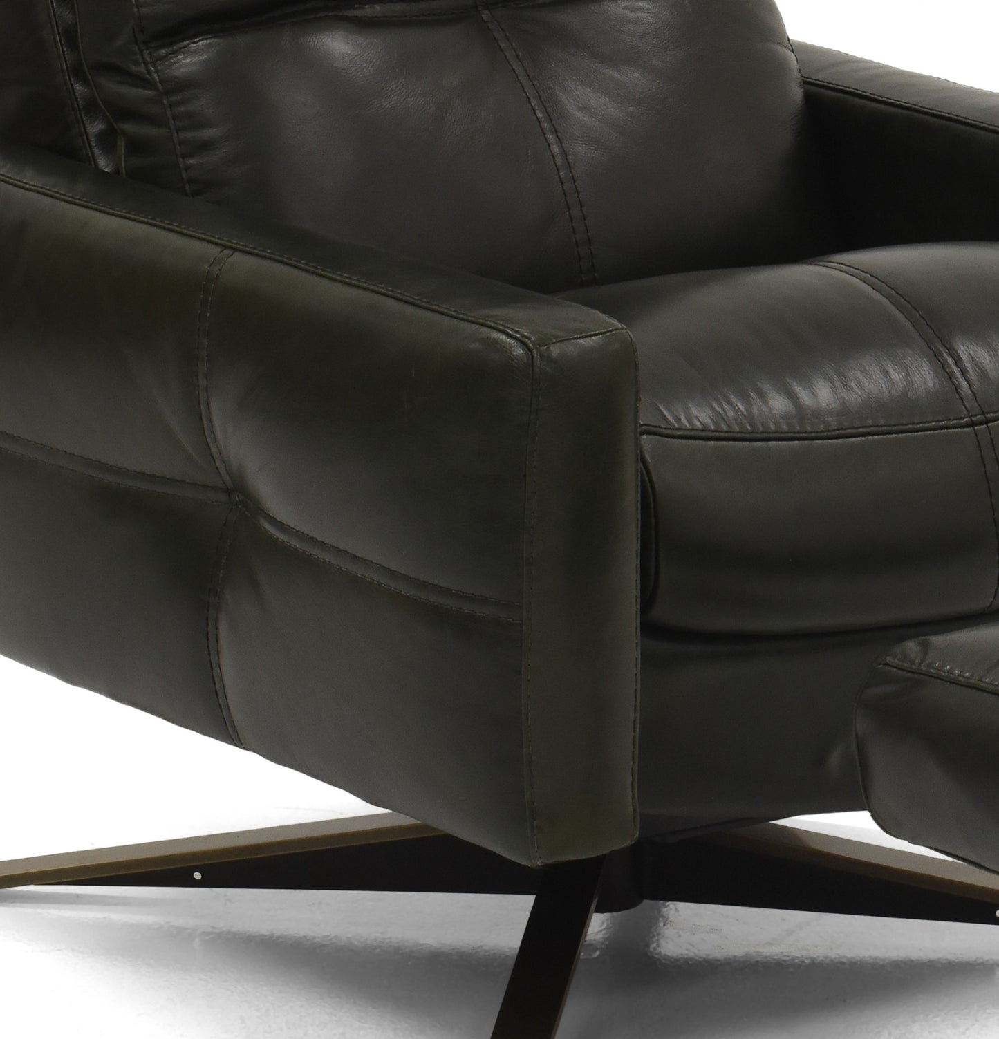 Rainier Comfort Air Chair & Ottoman - Antique Brass