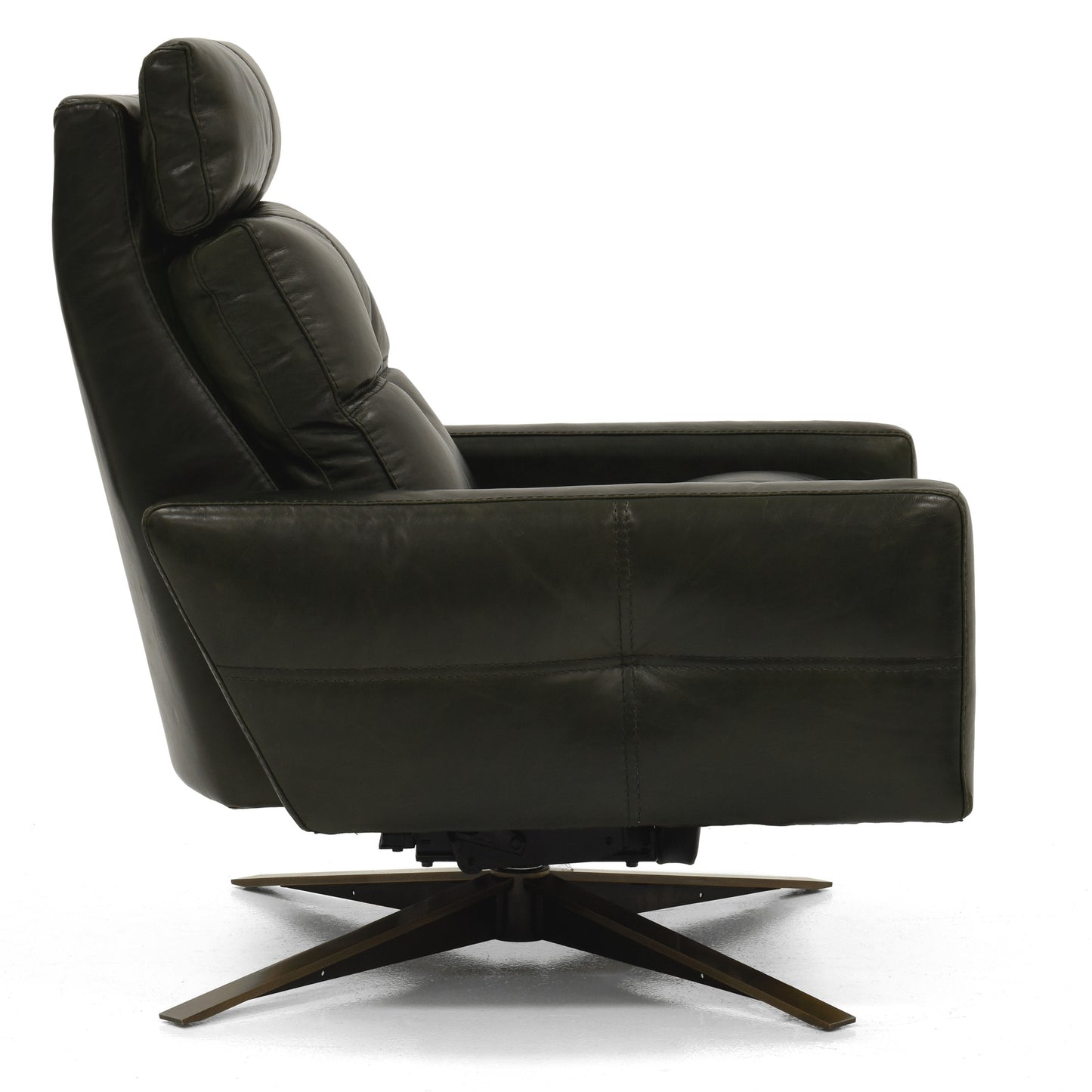 Rainier Comfort Air Chair & Ottoman - Antique Brass