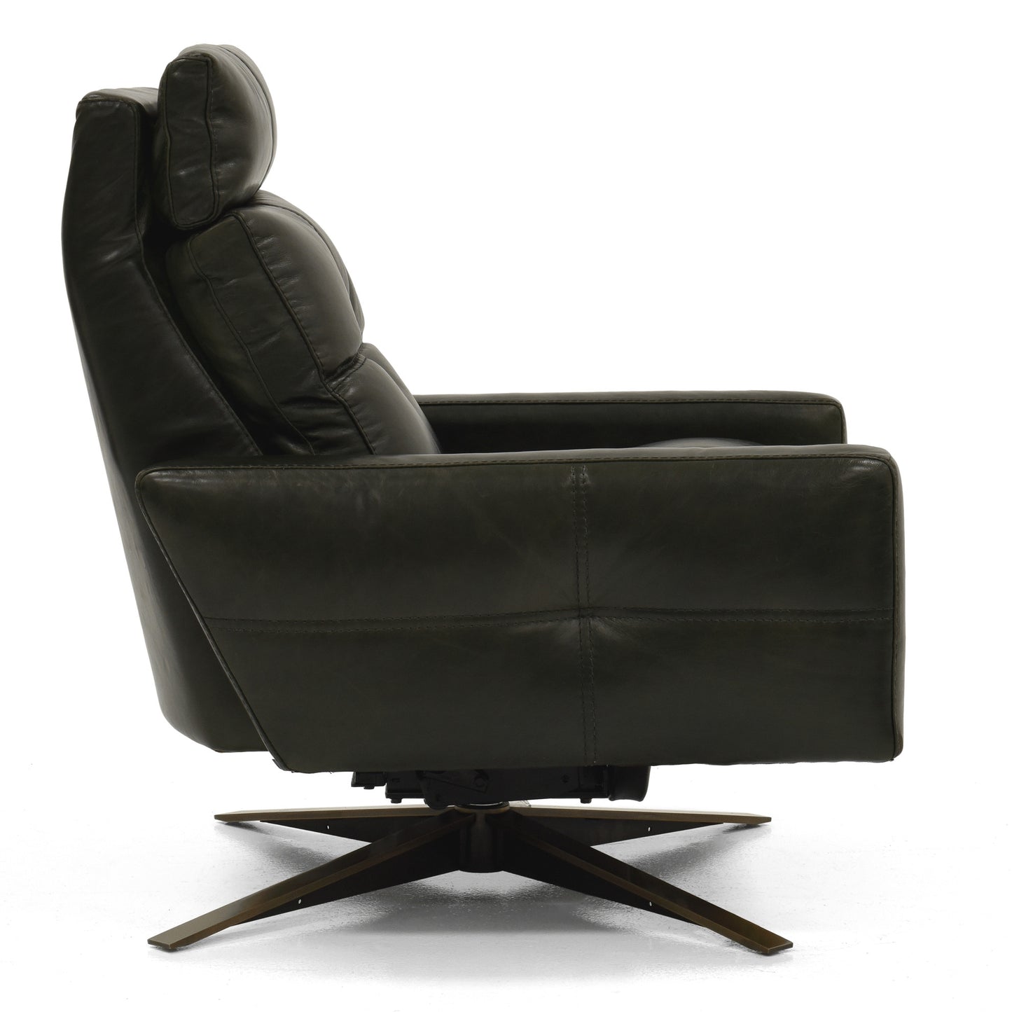 Rainier Comfort Air Chair & Ottoman - Antique Brass