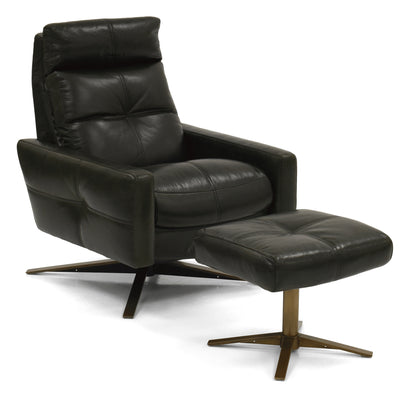 Rainier Comfort Air Chair & Ottoman - Antique Brass
