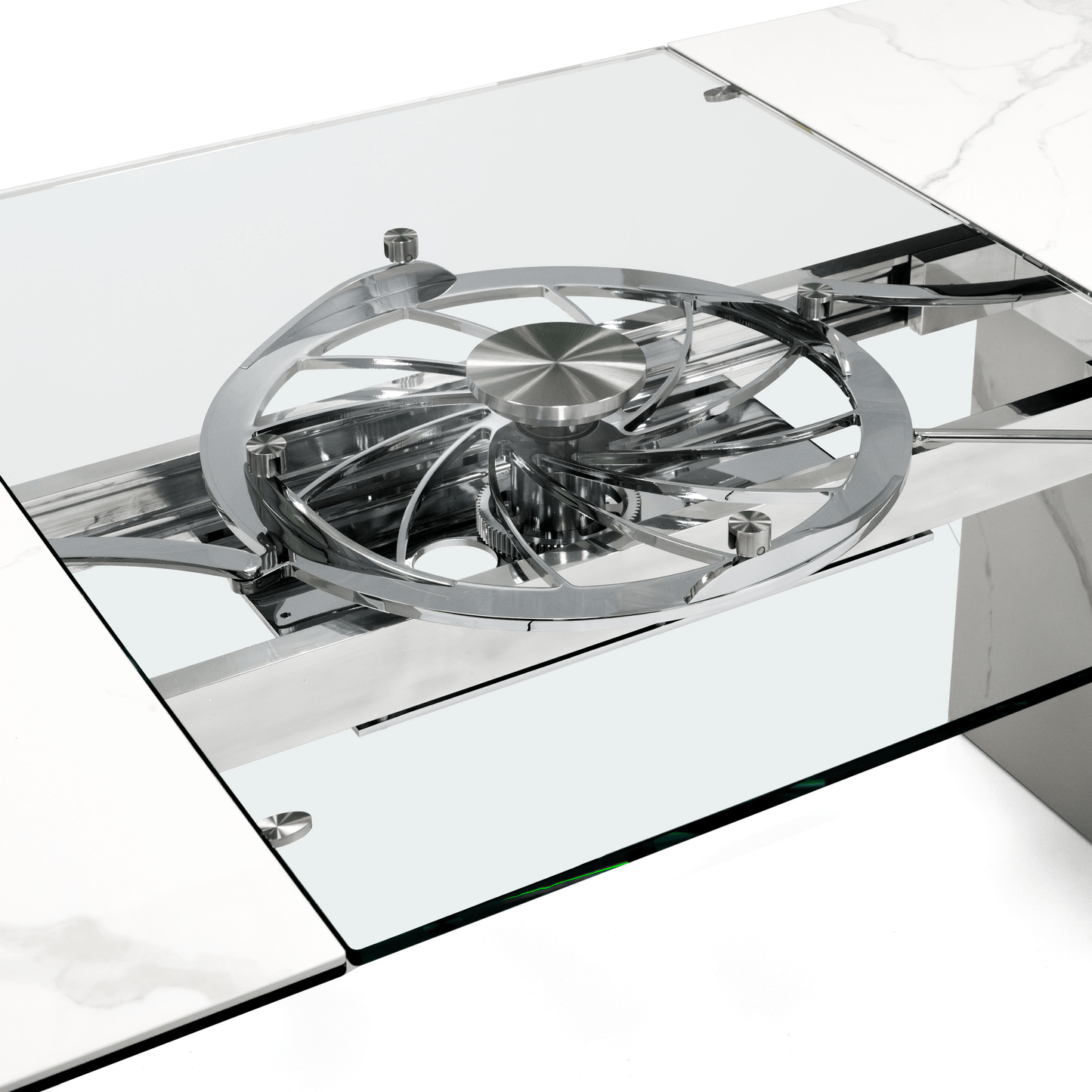 Quasar Extension Dining Table - Ceramic/Glass
