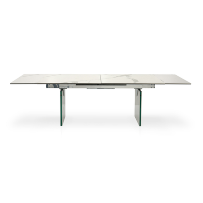 Quasar Extension Dining Table - Ceramic/Glass