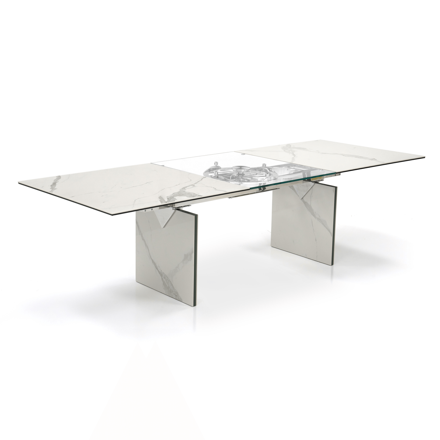Quasar Extension Dining Table - Ceramic/Glass