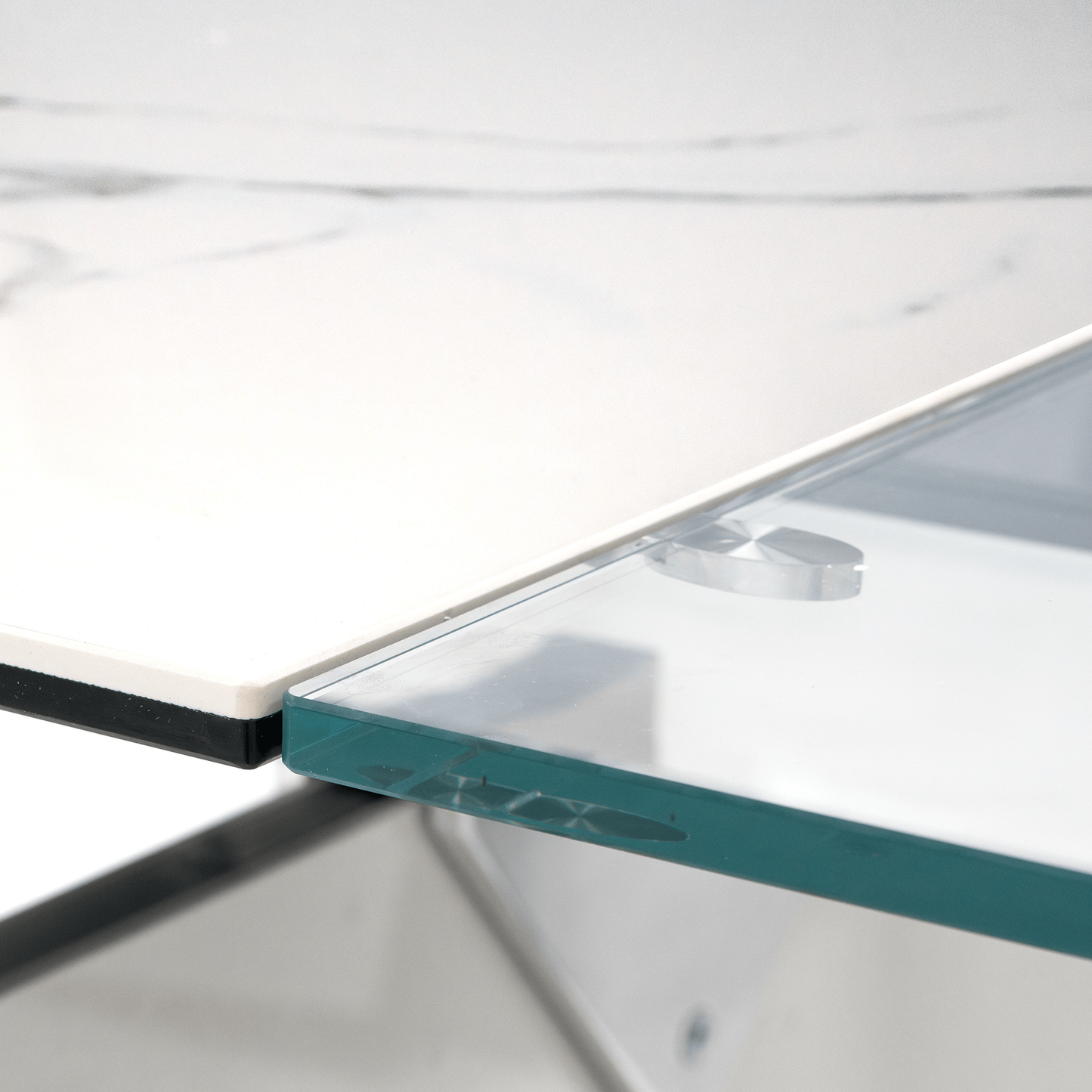 Quasar Extension Dining Table - Ceramic/Glass