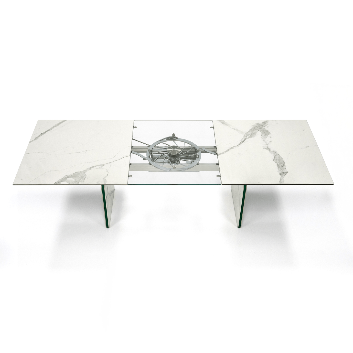Quasar Extension Dining Table - Ceramic/Glass