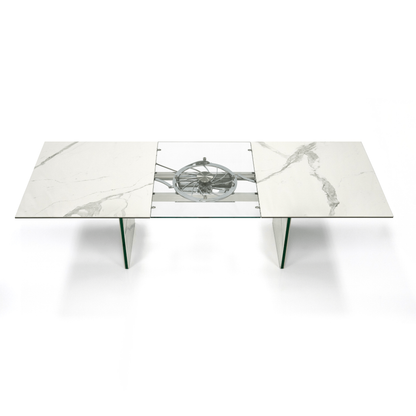 Quasar Extension Dining Table - Ceramic/Glass