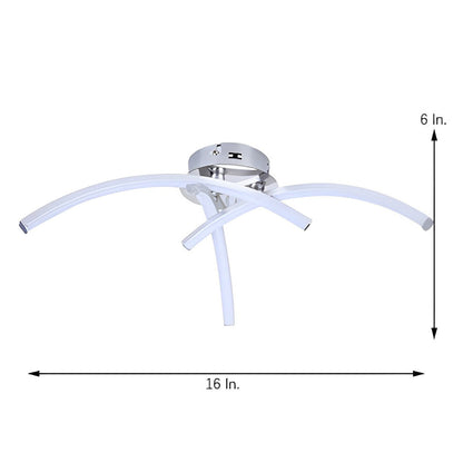 Geometric 3 Line LED Modern Ceiling Lights Flush Mount Lighting Chandelier