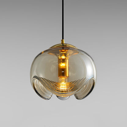 Retro Creative Electroplated Glass LED Modern Pendant Light Hanging Lamp