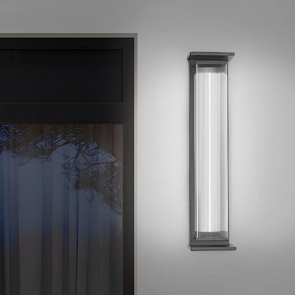 Creative Strip Waterproof Black Modern LED Wall Lamp Outdoor Wall Lights
