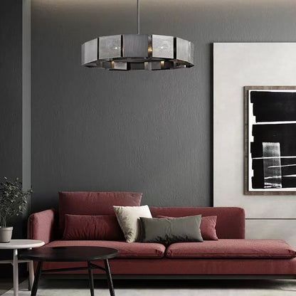 Stainless Steel Industrial Modern Ring Chandelier