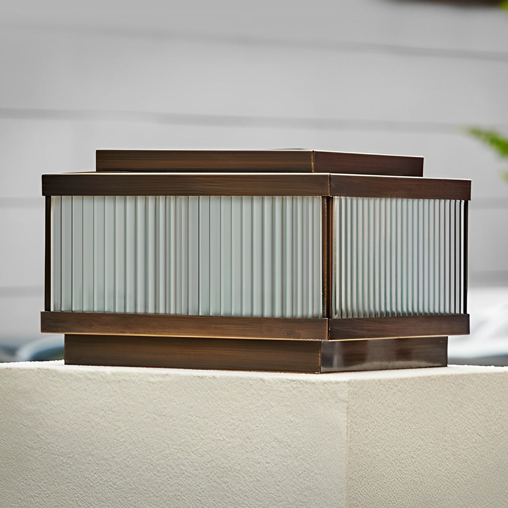 Square Waterproof Intelligent Timing modern Solar Fence Post Lights