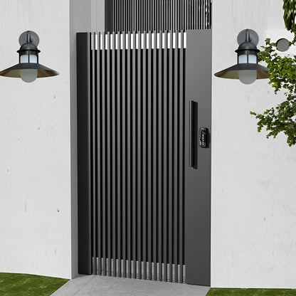 Antique Round Iron Glass Waterproof Black Retro Outdoor Wall Lights