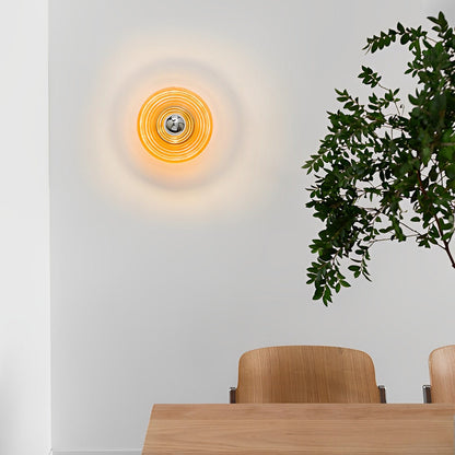 Round Stripes Glass Electroplated Iron Nordic Wall Lamp Ceiling Lights