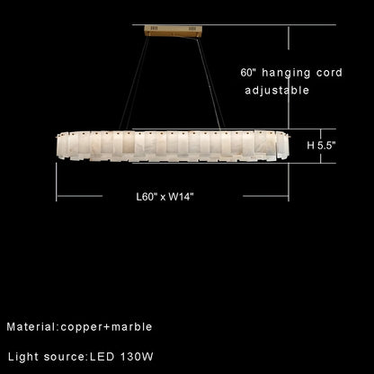 Moonshade Marble Dining Room Chandelier