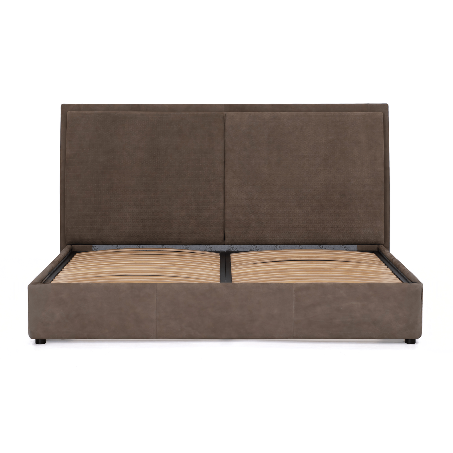 Stay King Bed - Brown Leather