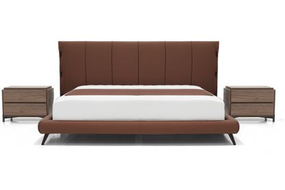 Cuff Hi King Bed - Cognac