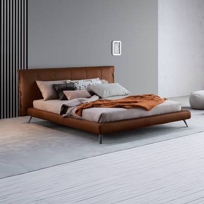 Cuff Hi King Bed - Cognac