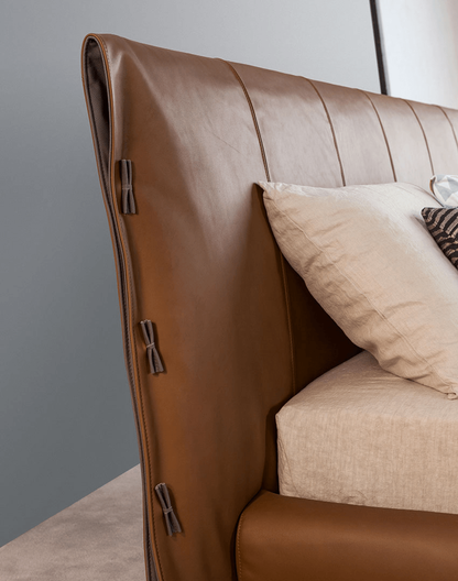 Cuff Hi King Bed - Cognac