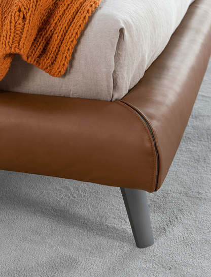 Cuff Hi King Bed - Cognac