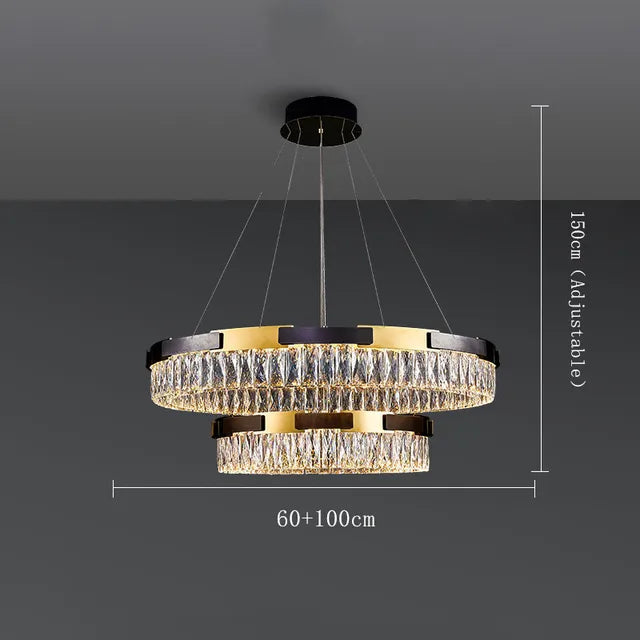 Siena Contemporary Crystal Light Fixture