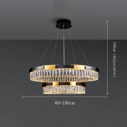 Siena Contemporary Crystal Light Fixture