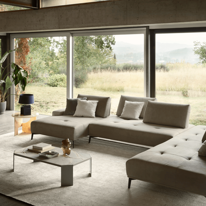 Matteo Sectional - Clay Leather