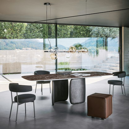 Mellow Dining Table - Brushed Lead