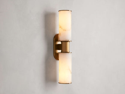 Harlin Double Sconce in Alabaster