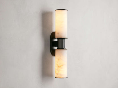 Harlin Double Sconce in Alabaster