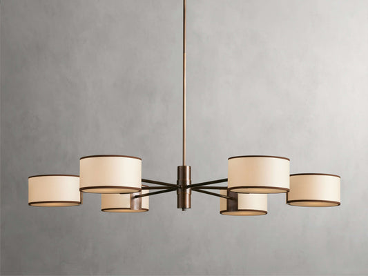 Daphne 48" Round Chandelier in Ecru