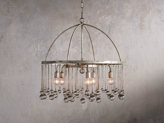 Aubrey Round Chandelier in Silver