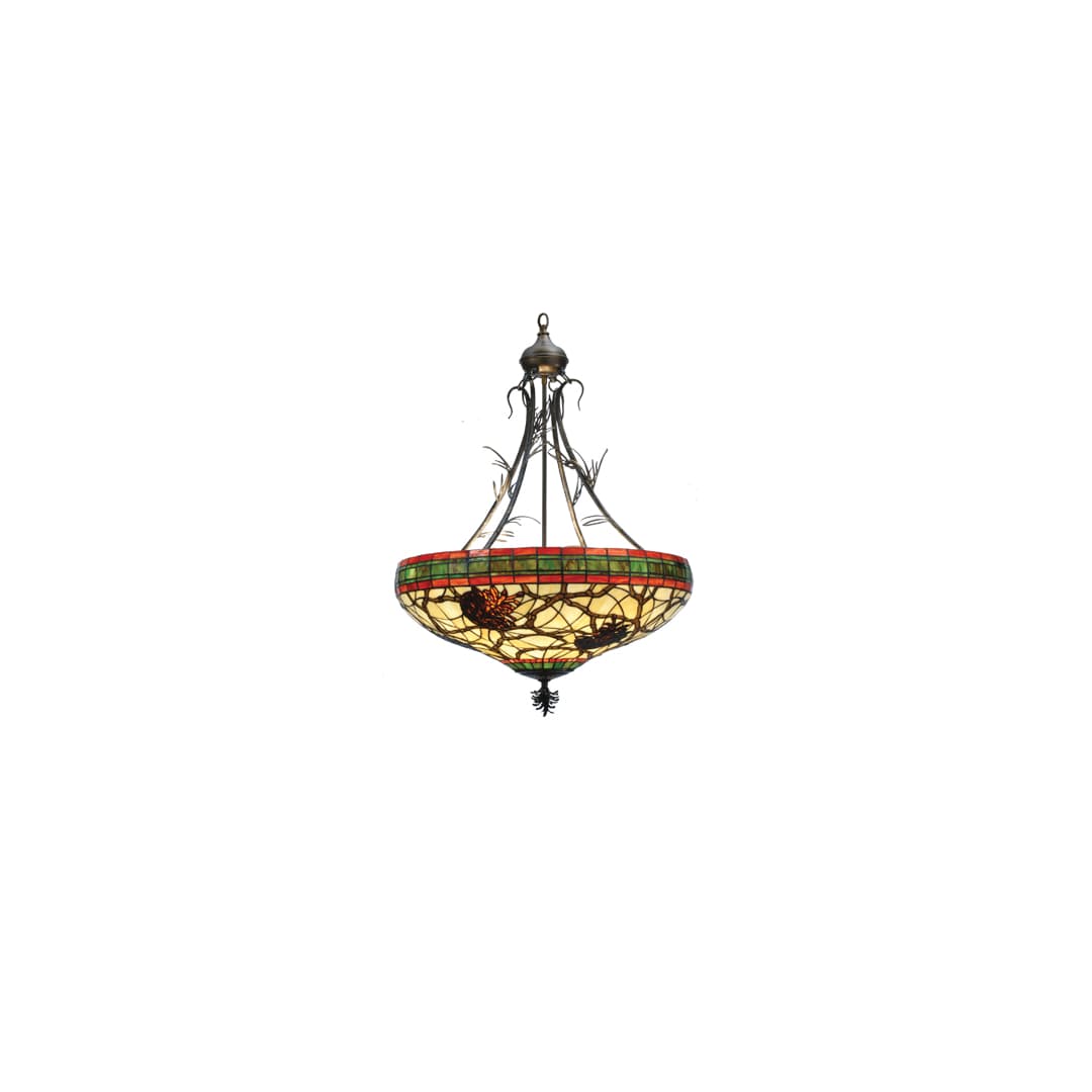 4 Light 24" Wide Pendant with Handmade Shade