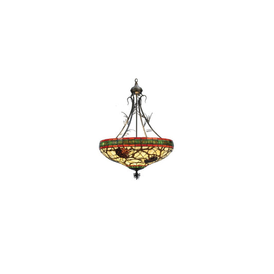 4 Light 24" Wide Pendant with Handmade Shade