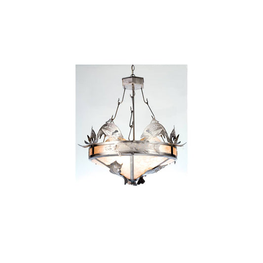 4 Light 32" Wide Pendant with Handmade Shade