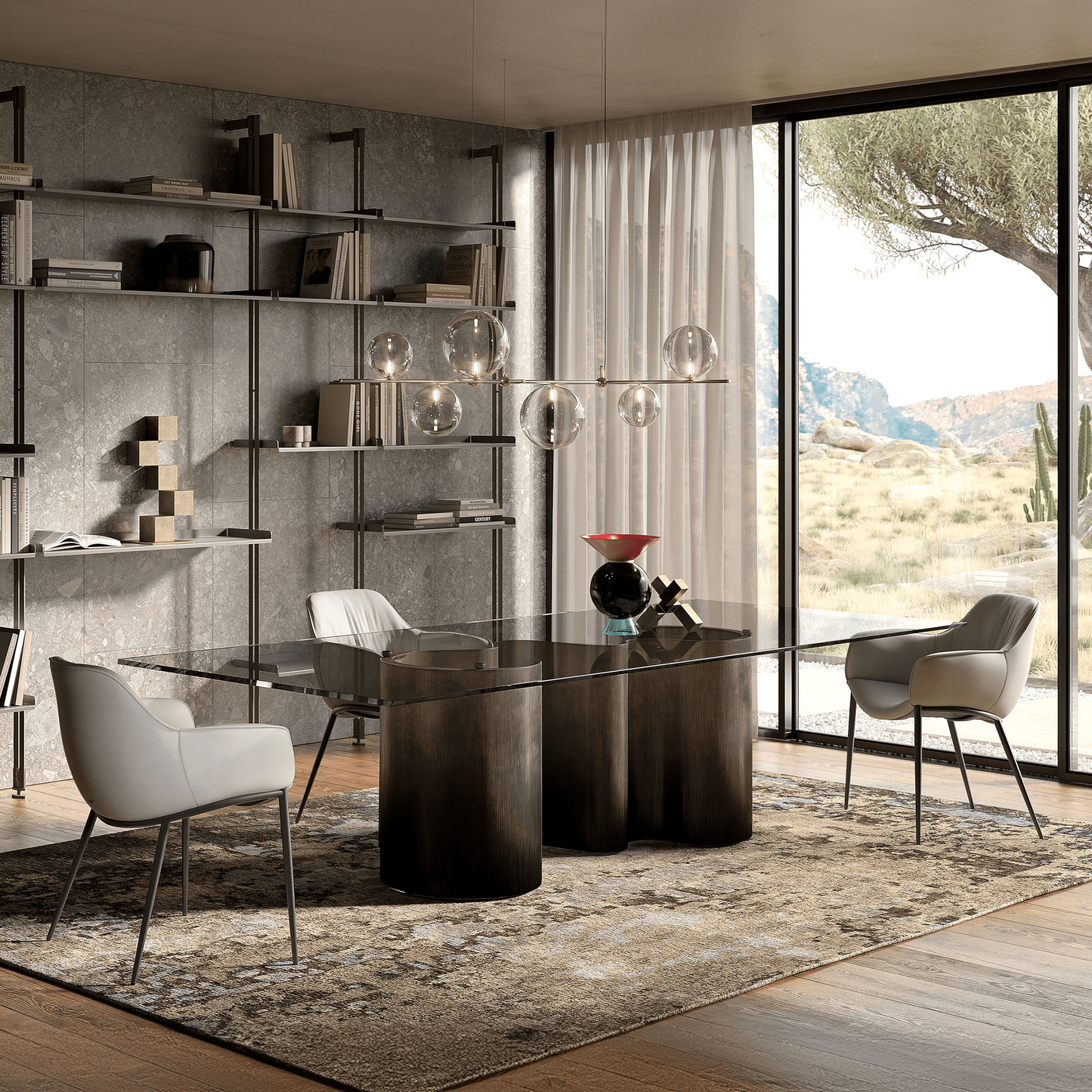 Papel Glass Dining Table - 94.5 In