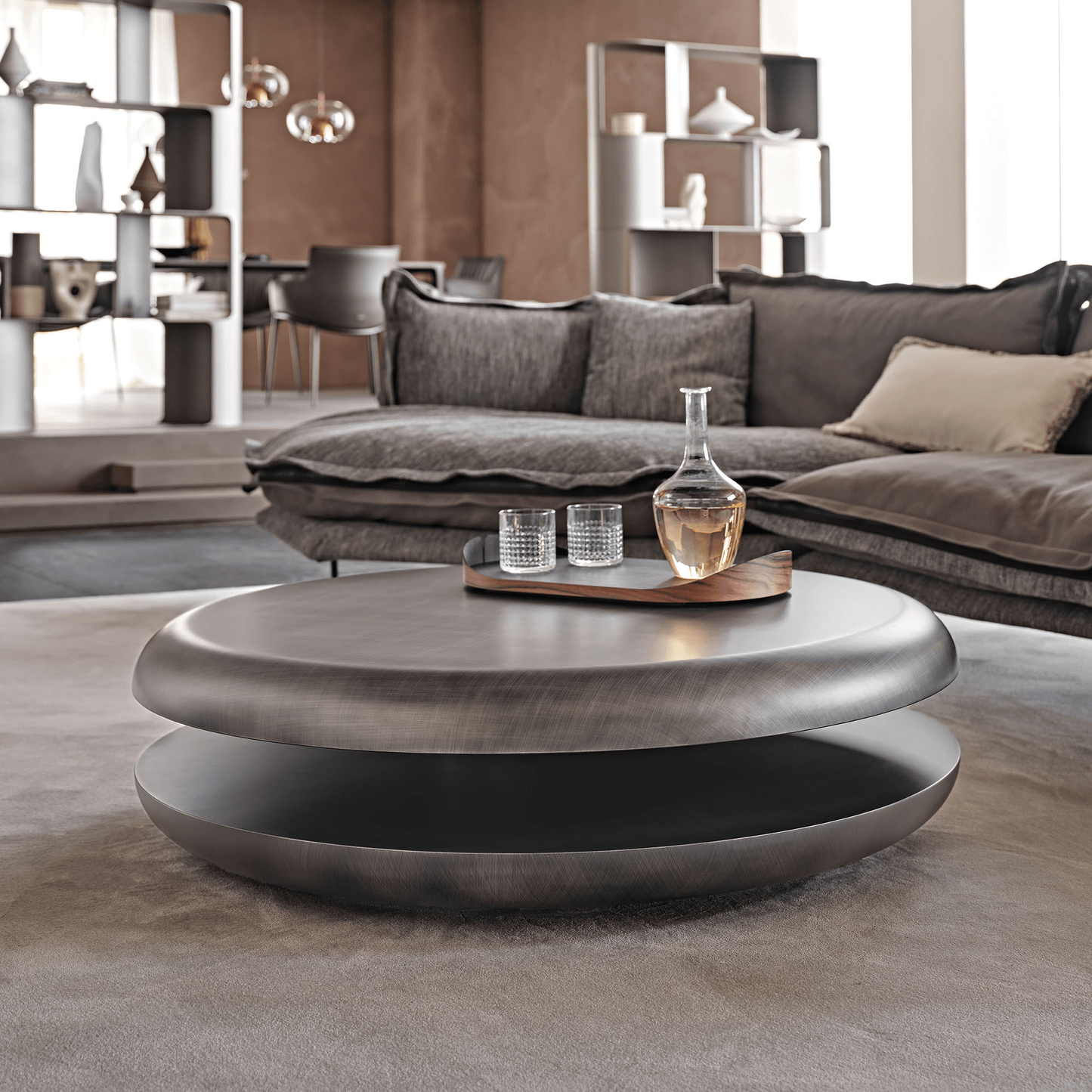 Yo-Yo Brushed Cocktail Table