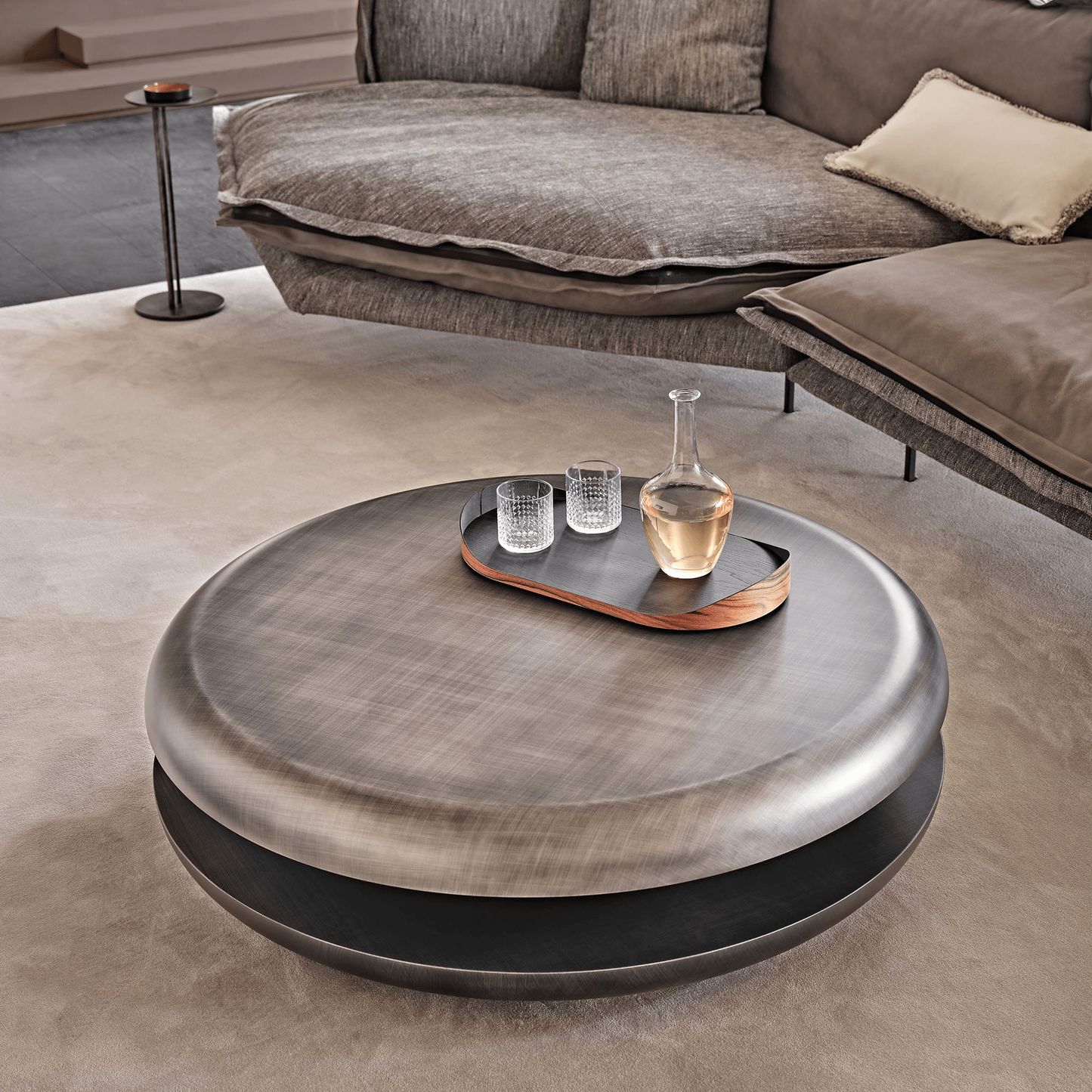 Yo-Yo Brushed Cocktail Table