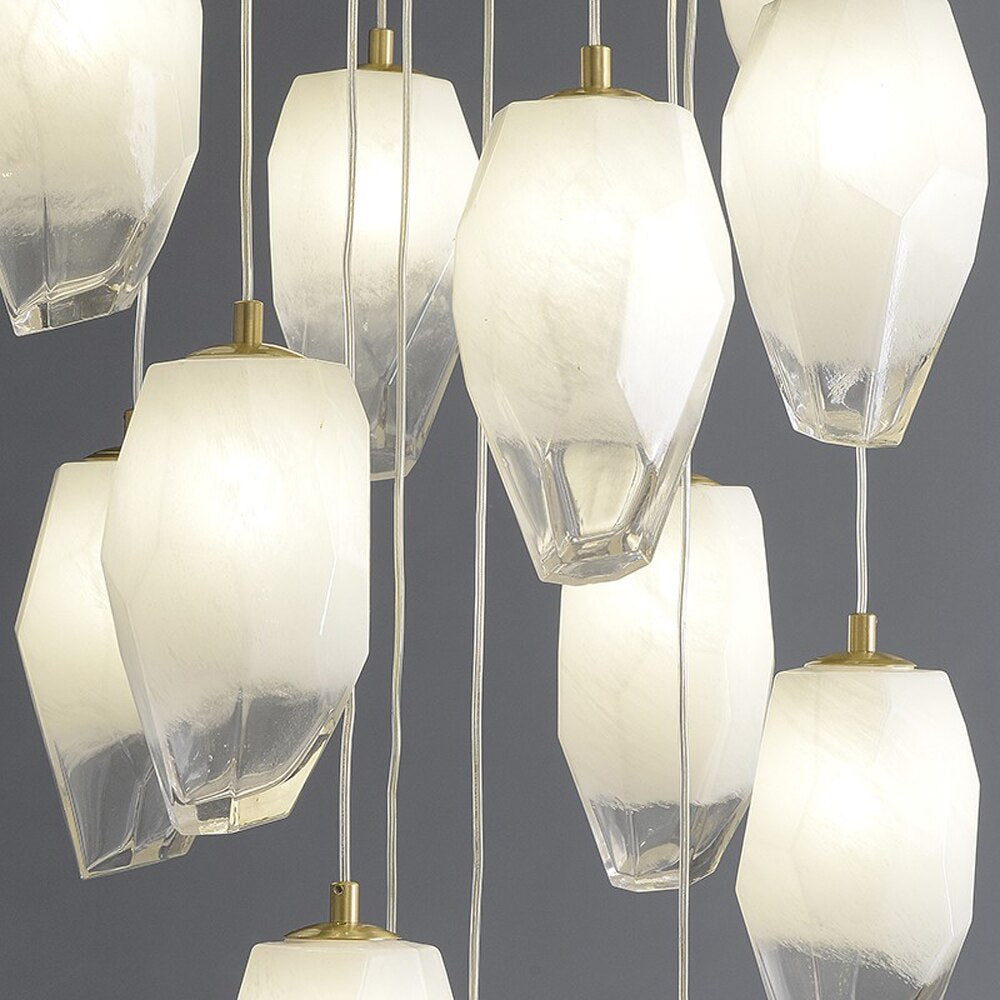 Frost Glass Pendant Foyer Chandelier
