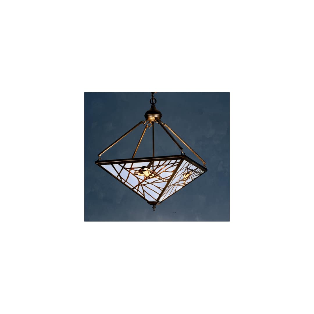 4 Light 29" Wide Pendant with Handmade Shade