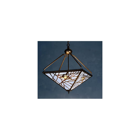 4 Light 29" Wide Pendant with Handmade Shade