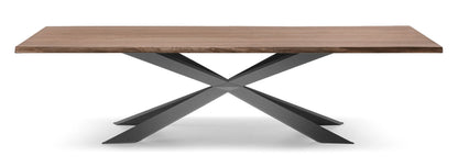 Spyder Dining Table - Walnut/Graphite/94.5