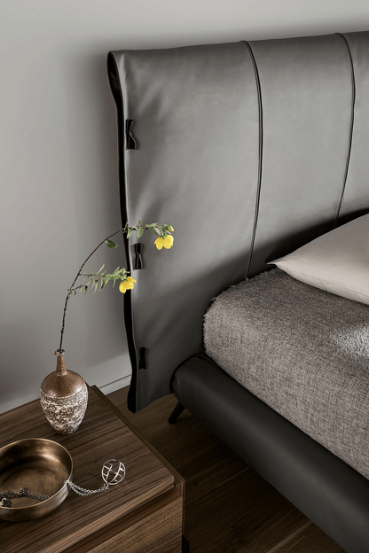 Cuff Hi King Bed - Charcoal