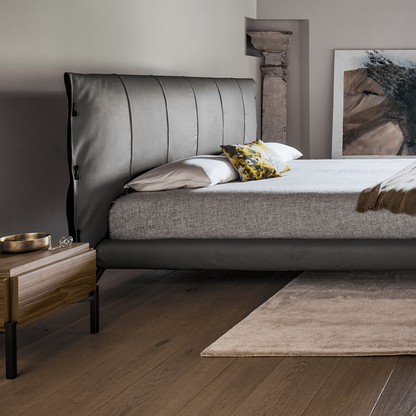 Cuff Hi King Bed - Charcoal