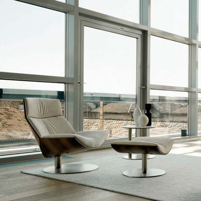 Kara Chair & Ottoman - Ivory