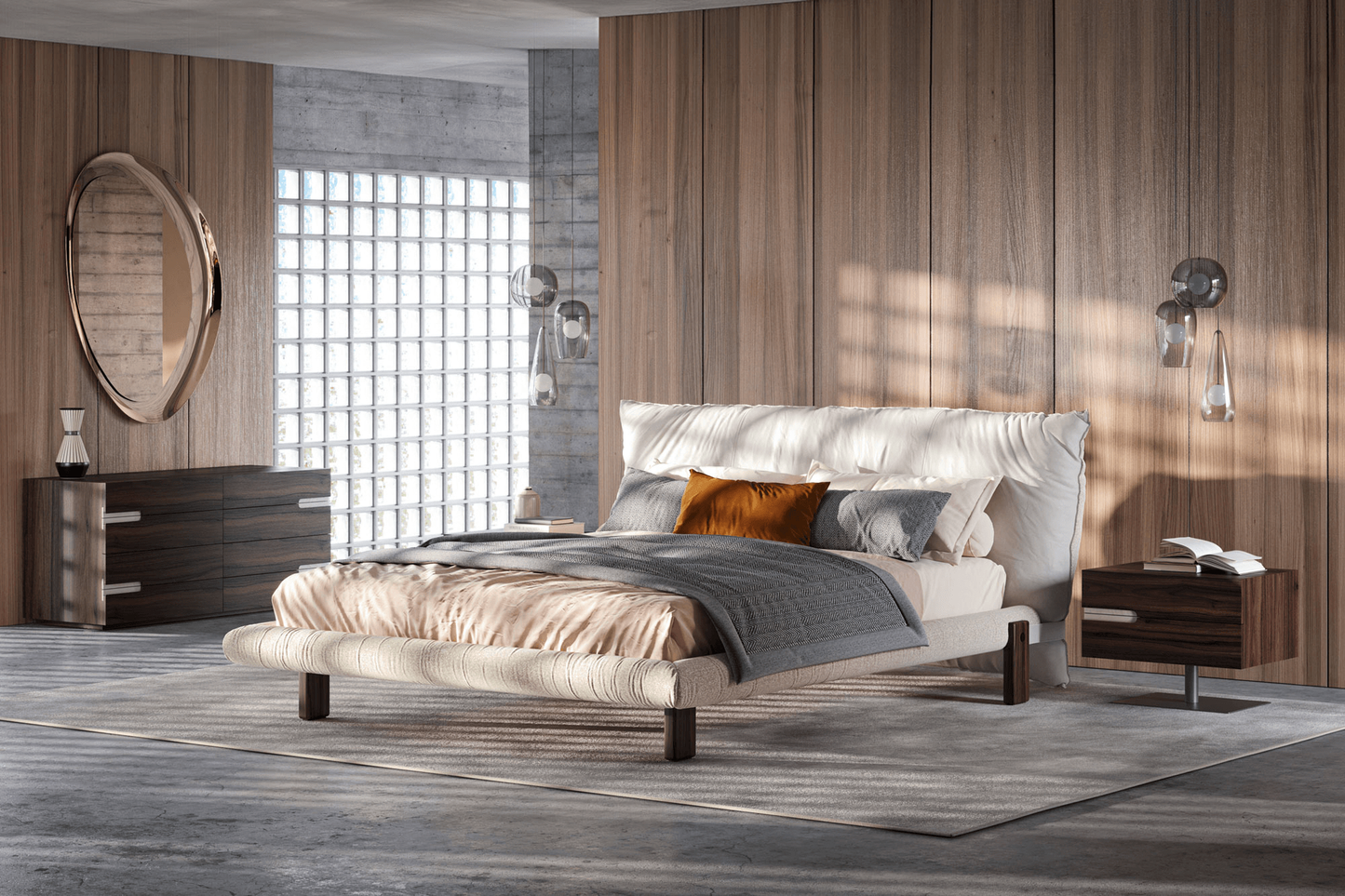 Ciro 8-Drawer Dresser - Burnt Oak