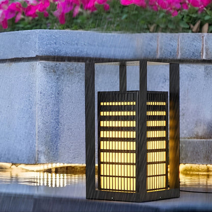 Creative Square Lantern Shaped LED Black Modern Outdoor Pathway Lights