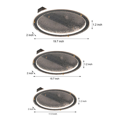 Black Glass LED Flush Mount Ceiling Light