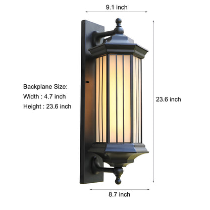 Retro Creative Outdoor Waterproof Black Modern Exterior Wall Lights